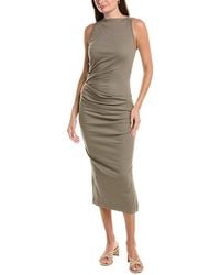 Michael Stars - Reign Knife Neck Midi Pleated Dress - Lyst