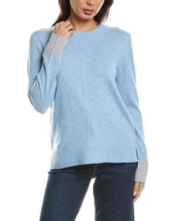 Forte - Contrast Trim Crew Cashmere Sweater - Lyst