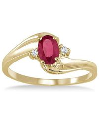 Gem Spark - 14K 0.49 Ct. Tw. Diamond & Ruby Ring - Lyst