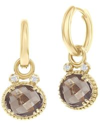 Reiss - 14k 5.00 Ct. Tw. Diamond & Smokey Topaz Earrings - Lyst