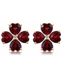 Kai Fine Jewelry - 14K 4.93 Ct. Tw. Diamond & Garnet Stud Earrings - Lyst