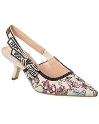 Dior - J'A Canvas & Leather Slingback Pump - Lyst
