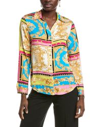Tahari - The Madeline Silk-Blend Blouse - Lyst