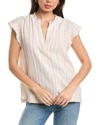 Sanctuary - Split Neck Linen-Blend Tunic Top - Lyst