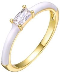 Rachel Glauber - 14k Plated Cz Stackable Ring - Lyst