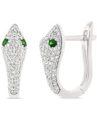 Sabrina Designs - 14k 0.56 Ct. Tw. Diamond & Tsavorite Snake Earrings - Lyst