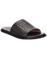 Loewe - Flex Anagram Leather Sandal - Lyst