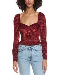 REVERIEE - Velvet Burnout Top - Lyst