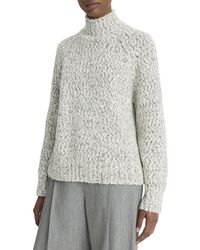 Vince - Tonal Marl Textured Turtleneck Wool & Cashmere-Blend Sweater - Lyst
