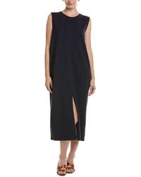 Eileen Fisher - Solid Midi Dress - Lyst