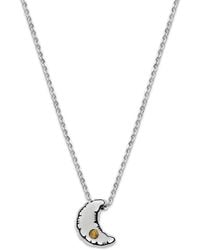 Samuel B. - Silver Citrine Puffy Crescent Moon Necklace - Lyst