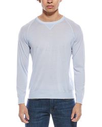Eleventy - Wool Round Neck Raglan Sweater - Lyst