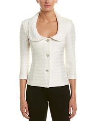 St. John Wool-blend Blazer - White