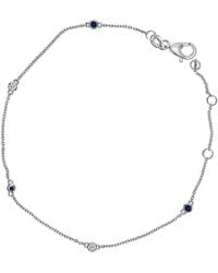 Haus of Brilliance - Colorful Gemstones 14K 0.17 Ct. Tw. Diamond & Sapphire Station Bracelet - Lyst