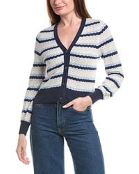 Isla - Ayla Pointelle Stripe Cardigan - Lyst