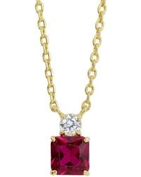 Savvy Cie - 18K Plated Cz Necklace - Lyst