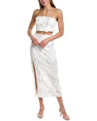 Endless Rose - 2Pc Floral Embroidered Bandeau Top & Maxi Skirt Set - Lyst