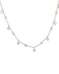 Diana M. Jewels - 18k Rose Gold 0.99 Ct. Tw. Diamond Necklace - Lyst