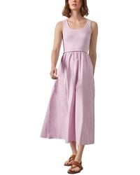 Lilla P - Mixed Media Scoop Neck Dress - Lyst