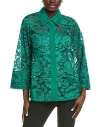 Akris - Gina Lace Silk-Trim Shirt - Lyst