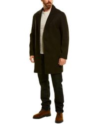 Cole Haan Grandseries Wool-blend Topper Coat - Black