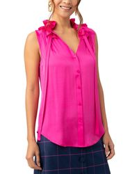 Trina Turk - Cinzia Silk-blend Top - Lyst