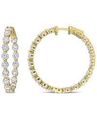 Lab Grown Diamonds - Created Forever 14K 6.12 Ct. Tw. Lab-Grown Diamond Hoop Earrings - Lyst