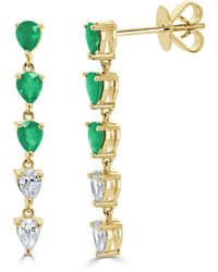 Sabrina Designs - 14k 1.40 Ct. Tw. Diamond & Emerald Drop Earrings - Lyst