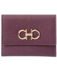 Ferragamo - Gancini Leather Card Case - Lyst