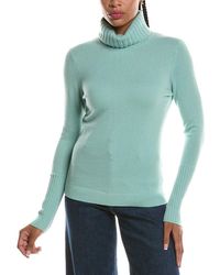 Forte - Chunky Trim Turtleneck 100% Cashmere Sweater - Lyst