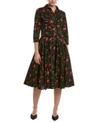 Samantha Sung - Amber Petite Flora Midi Shirtdress - Lyst