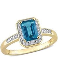 Rina Limor - London Blue Topaz Collection 14k 1.26 Ct. Tw. Diamond & Topaz Ring - Lyst