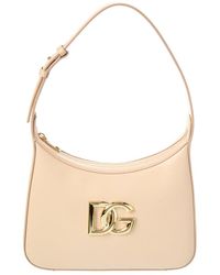 Dolce & Gabbana - 3.5 Leather Hobo Bag - Lyst