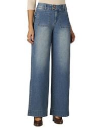 Wit & Wisdom - High Rise Patch Pocket Wide Leg Jean - Lyst