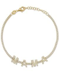 Sphera Milano - 14K Over Cz Mama Tennis Bracelet - Lyst