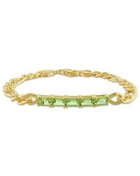 Rina Limor - Gold Over Silver 2.85 Ct. Tw. Peridot Birthstone Link Bracelet - Lyst