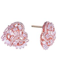 Suzy Levian CZ Jewelry - Suzy Levian Cz Large Cluster Heart Earrings - Lyst