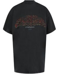 Balenciaga - Offshore Logo Print Oversized T-Shirt - Lyst