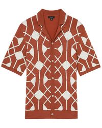 Reiss - Terrazzo Cuban Button Top - Lyst