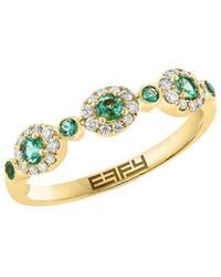 Effy Fine Jewelry - 14K 0.37 Ct. Tw. Diamond & Emerald Ring - Lyst