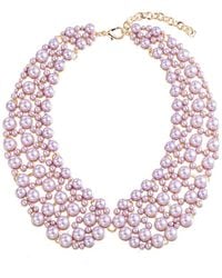 Eye Candy LA - Diana Glass Pearl Collar Necklace - Lyst