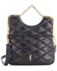 Saint Laurent - Quilted Leather Charniere Frame Clutch Bag (Authentic Pre- Loved) - Lyst