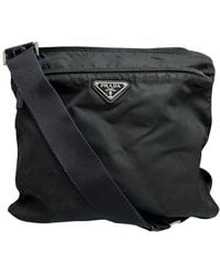 Prada - Nylon Tessuto Triangle Logo Shoulder Bag (Authentic Pre-Loved) - Lyst