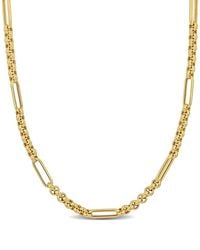 Italian Gold - 14K Rolo Station Link Necklace - Lyst