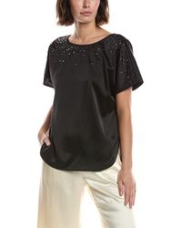 Anne Klein - Bateau Neck Blouse - Lyst