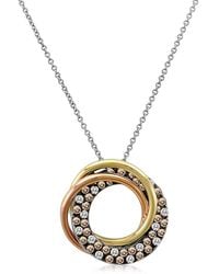 Le Vian - Le Vian 14K Tri-Tone 0.82 Ct. Tw. Diamond Pendant Necklace - Lyst