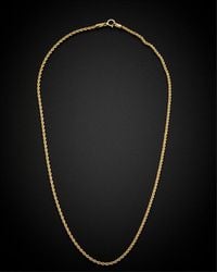Italian Gold - 14k Hollow Rope Necklace - Lyst