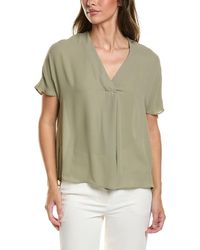 Tahari - Elie By Elie Tahari V-Neck Woven Top - Lyst