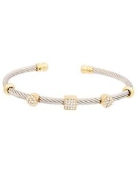 Juvell - 18K Plated Cz Cuff - Lyst
