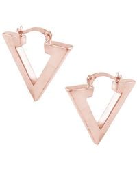 Savvy Cie - 18K Rose Plated Drop Earrings - Lyst